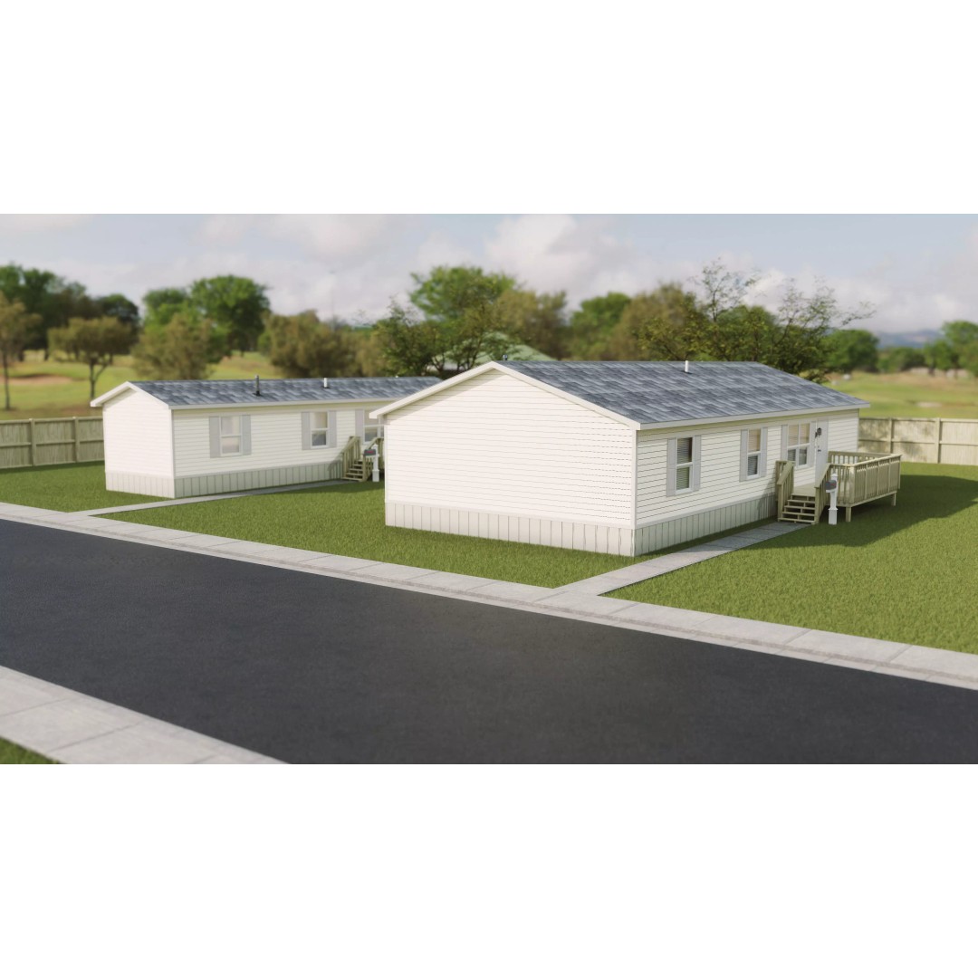 Trailer Houses 3D Model – Low Poly Mobile Home Asset, FBX & Blender - View 2