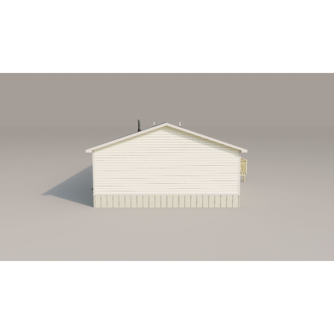 Trailer Houses 3D Model – Low Poly Mobile Home Asset, FBX & Blender - View 9