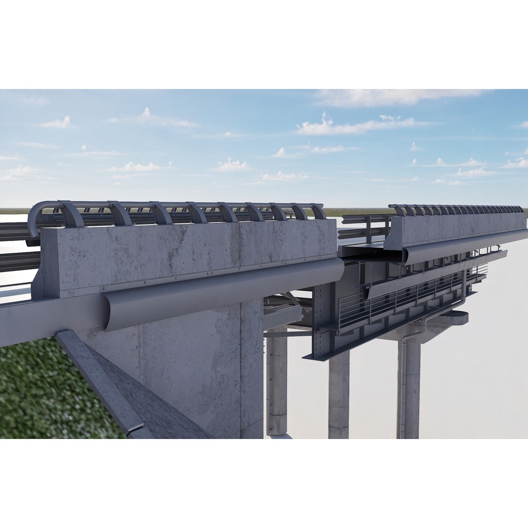 Highway Interchange 3D Model – Optimized PBR Asset, FBX, OBJ - View 8