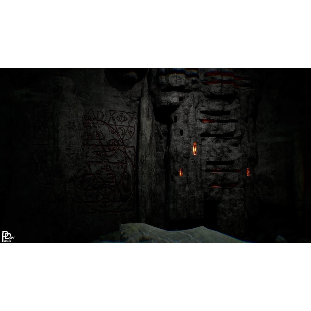 Stone Chasm 3D Model – Low Poly Environment Asset, FBX, PBR - View 5