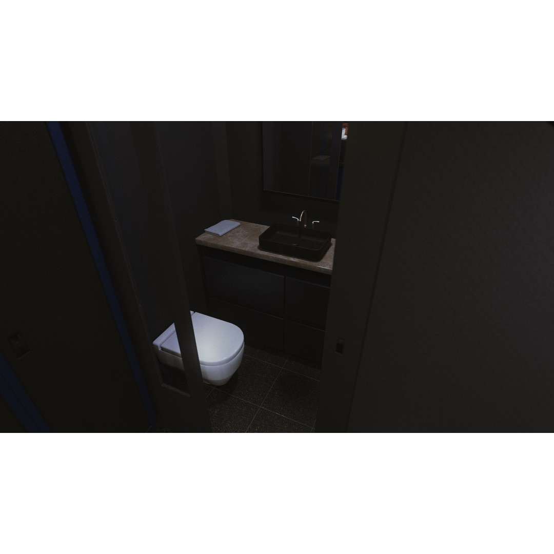 Hacker Hideout 3D Model – Low Poly Game Asset, Blender, Rigged - View 12