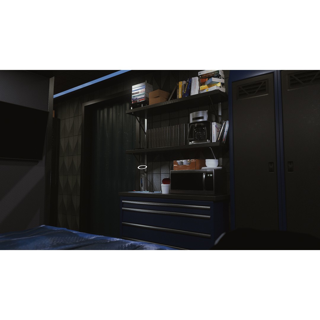 Hacker Hideout 3D Model – Low Poly Game Asset, Blender, Rigged - View 9