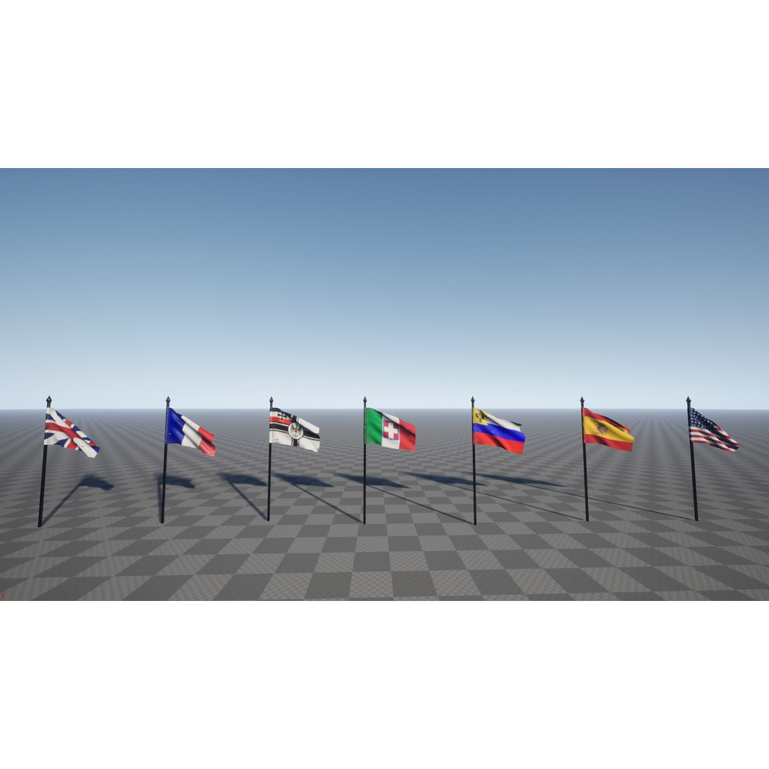 World War Battlefield 3D Model – Low Poly Game Asset, Unreal Engine, FBX