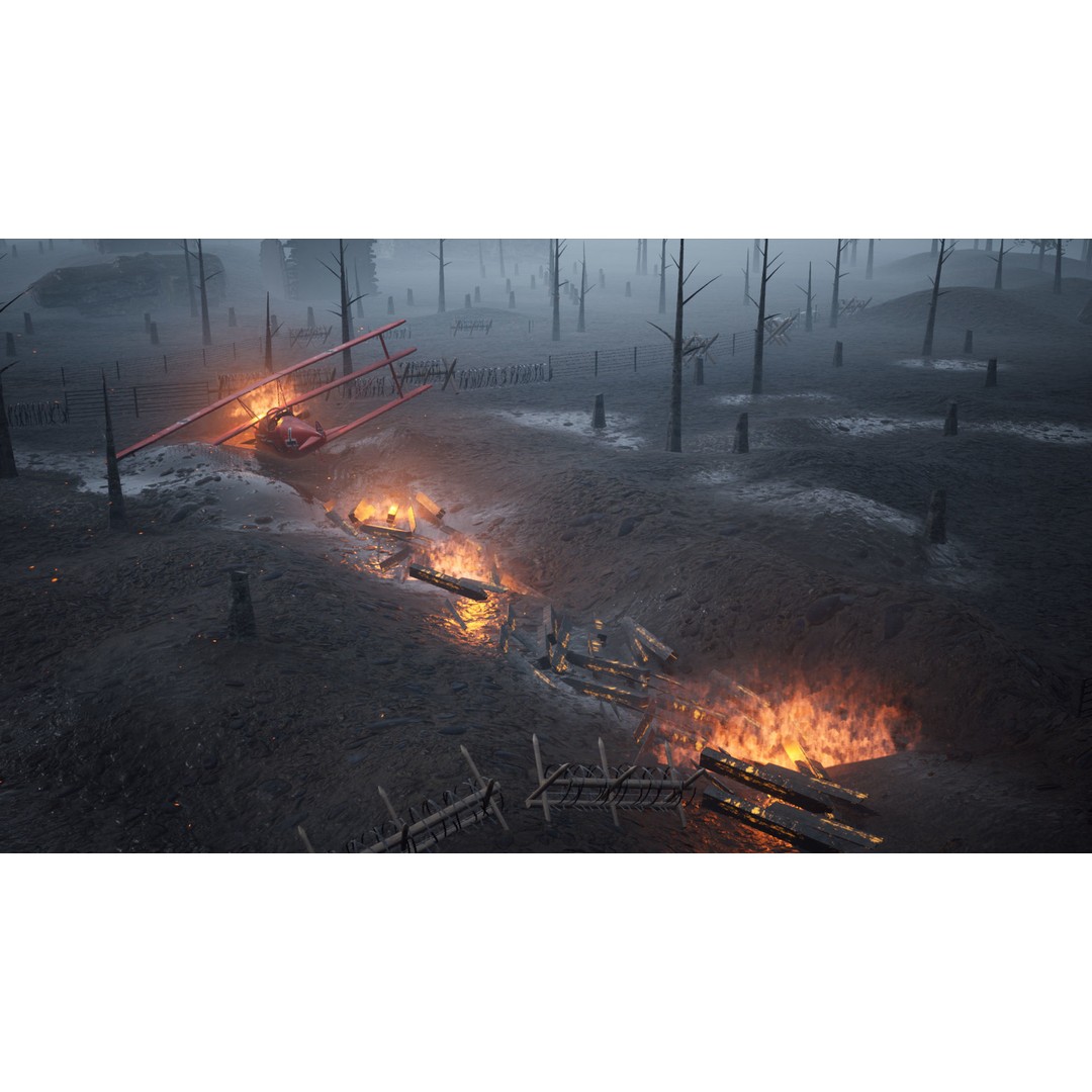 World War Battlefield 3D Model – Low Poly Game Asset, Unreal Engine, FBX - View 3
