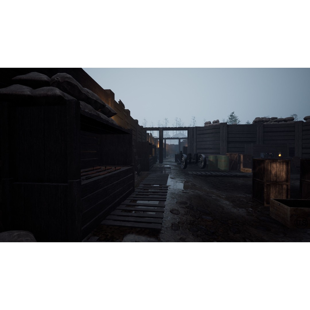 World War Battlefield 3D Model – Low Poly Game Asset, Unreal Engine, FBX - View 5