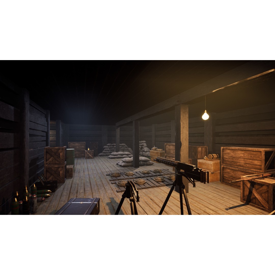 World War Battlefield 3D Model – Low Poly Game Asset, Unreal Engine, FBX - View 7