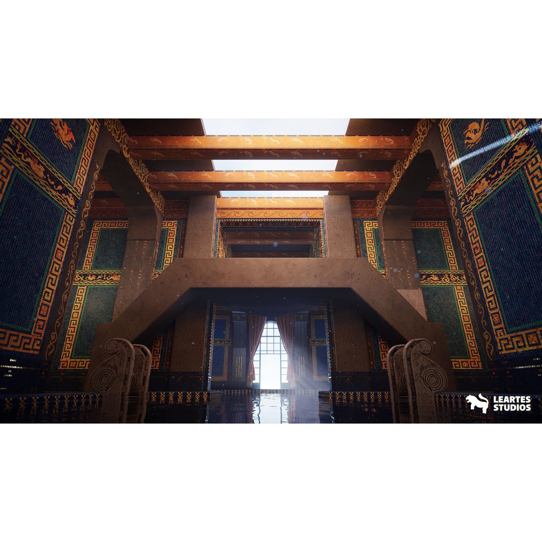 Roman Swimming Pool 3D Model – Low Poly Game Ready Asset, FBX - View 14