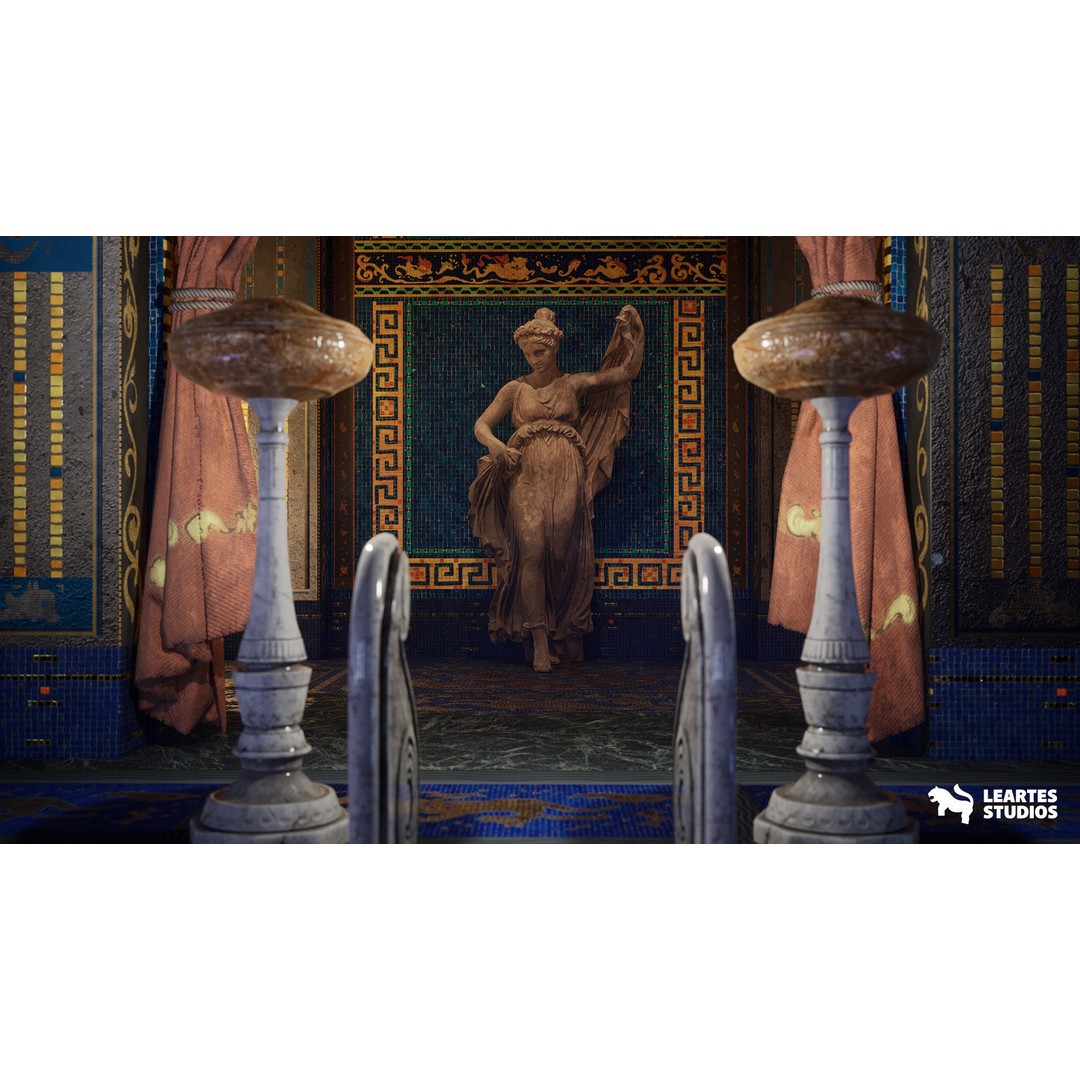 Roman Swimming Pool 3D Model – Low Poly Game Ready Asset, FBX - View 16