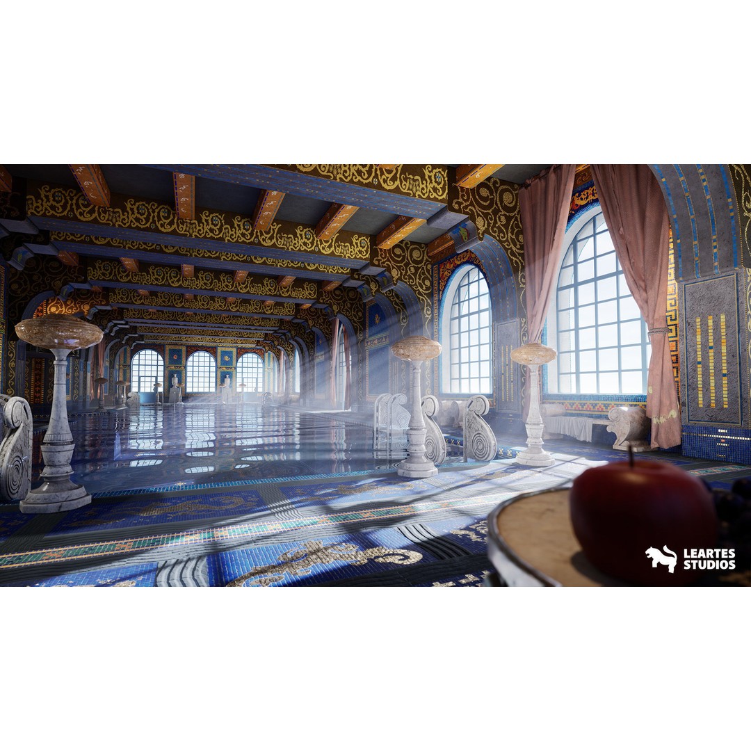 Roman Swimming Pool 3D Model – Low Poly Game Ready Asset, FBX - View 18