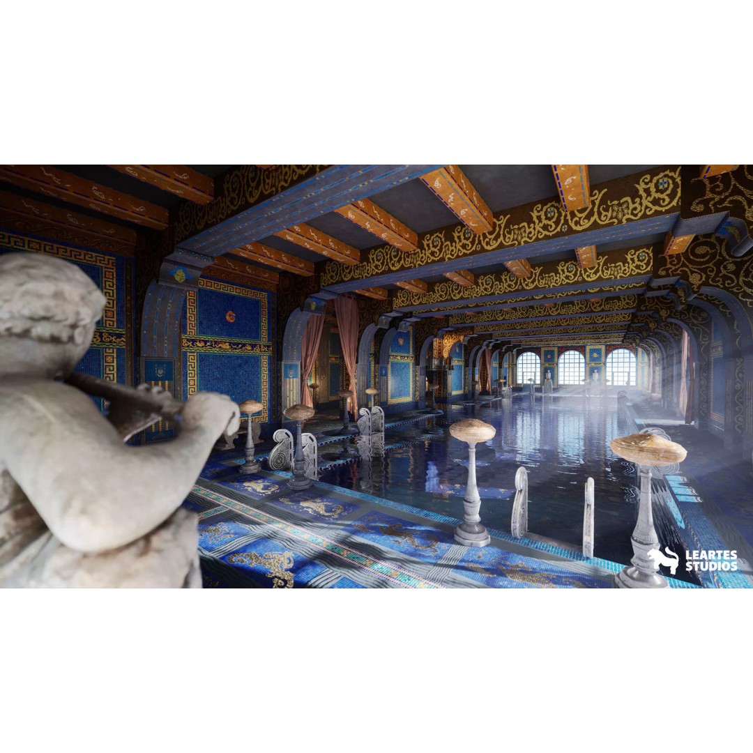 Roman Swimming Pool 3D Model – Low Poly Game Ready Asset, FBX - View 2