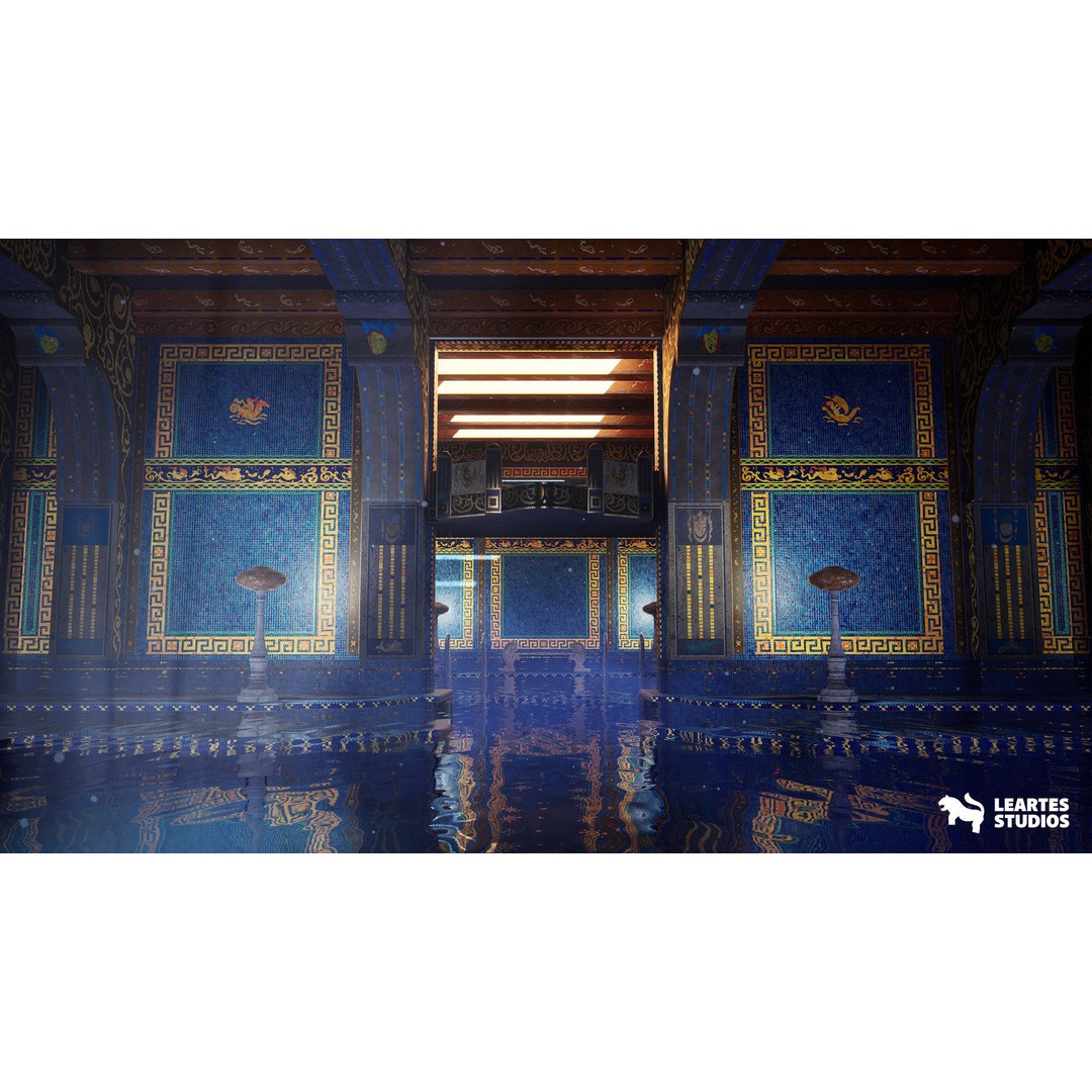 Roman Swimming Pool 3D Model – Low Poly Game Ready Asset, FBX - View 9