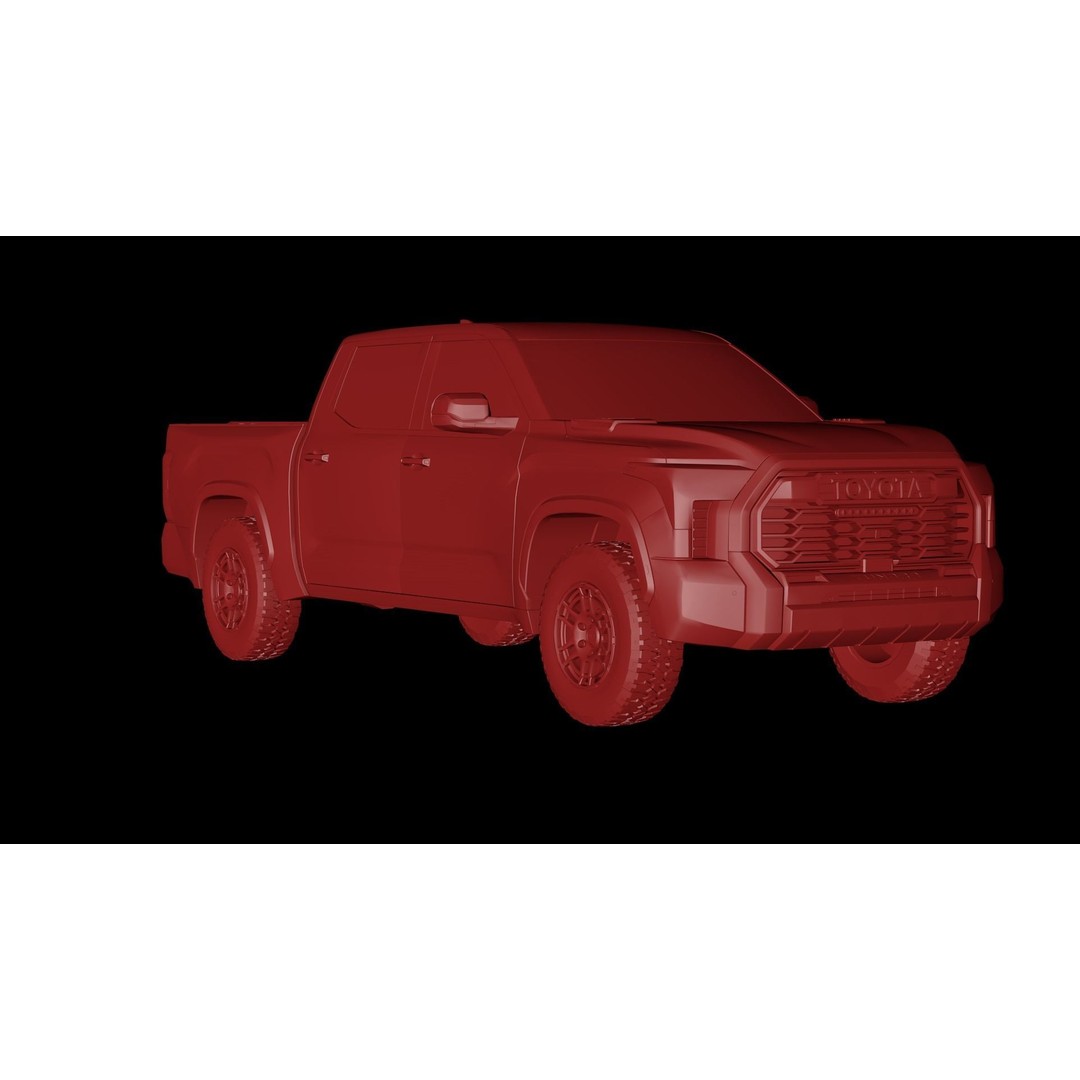 2022 Toyota Tundra 3D Model – Low Poly SUV Asset, FBX, OBJ - View 13