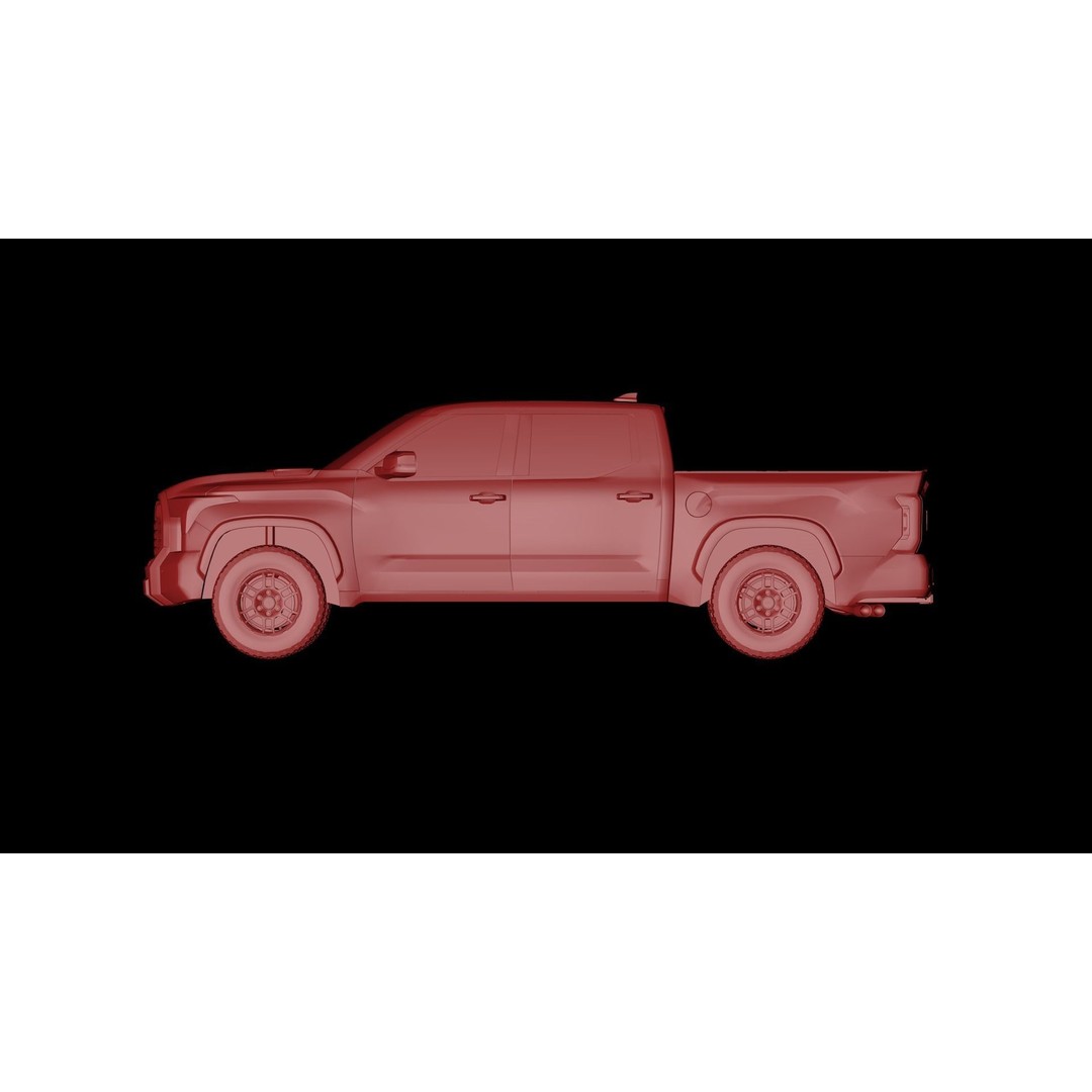 2022 Toyota Tundra 3D Model – Low Poly SUV Asset, FBX, OBJ - View 16