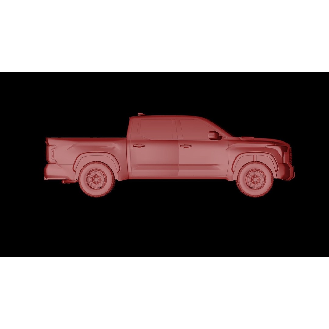 2022 Toyota Tundra 3D Model – Low Poly SUV Asset, FBX, OBJ - View 20