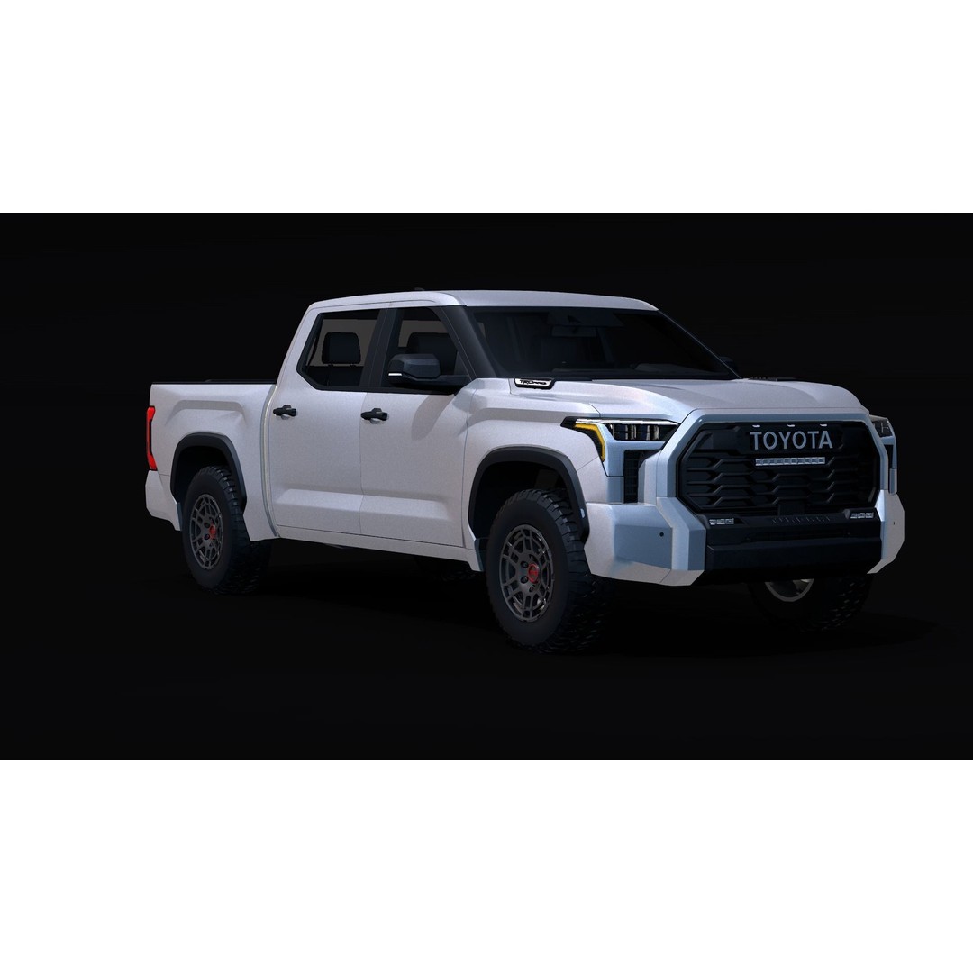 2022 Toyota Tundra 3D Model – Low Poly SUV Asset, FBX, OBJ - View 3