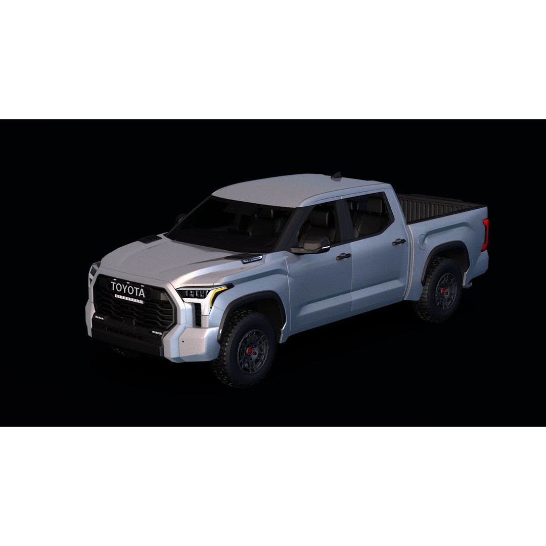 2022 Toyota Tundra 3D Model – Low Poly SUV Asset, FBX, OBJ - View 5
