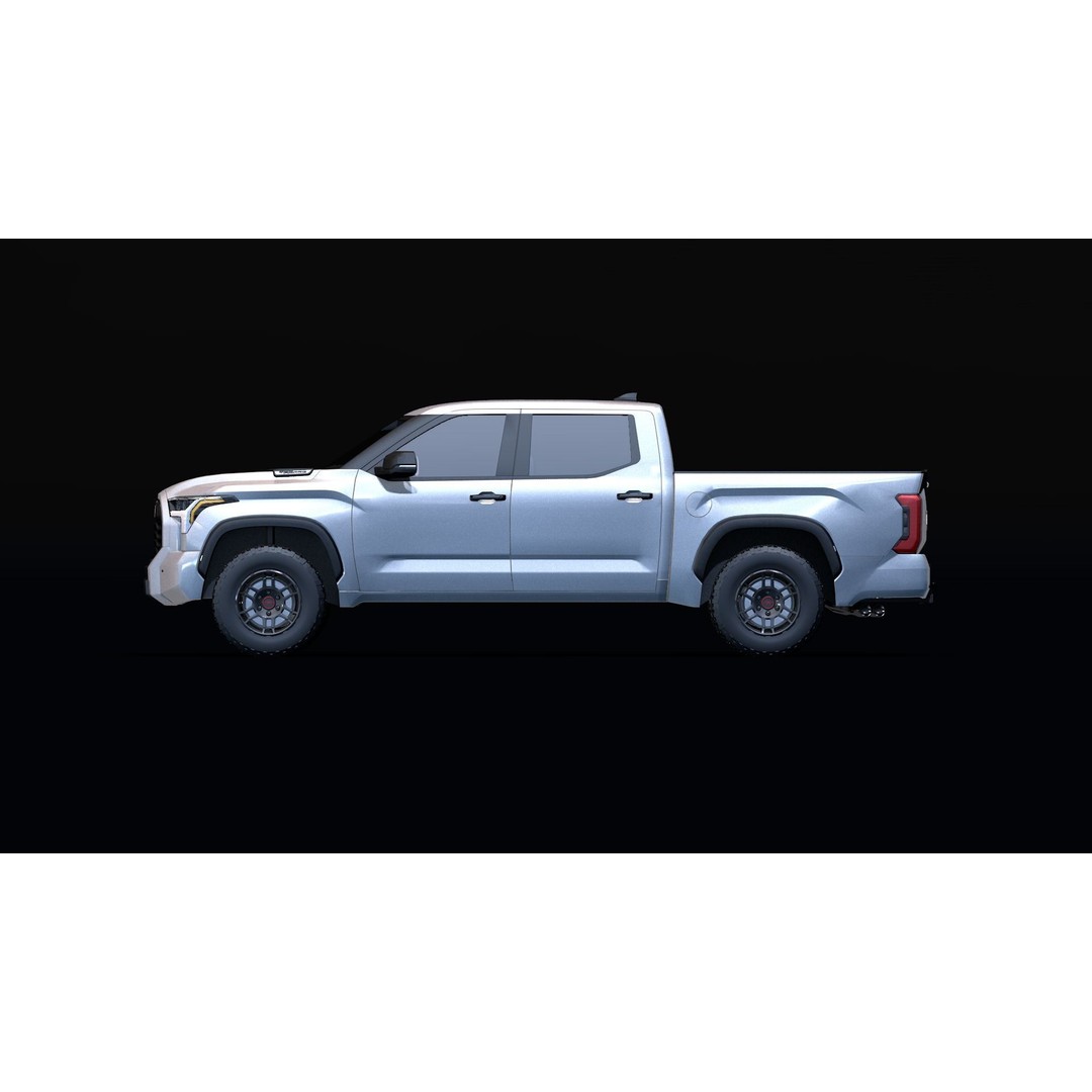 2022 Toyota Tundra 3D Model – Low Poly SUV Asset, FBX, OBJ - View 6