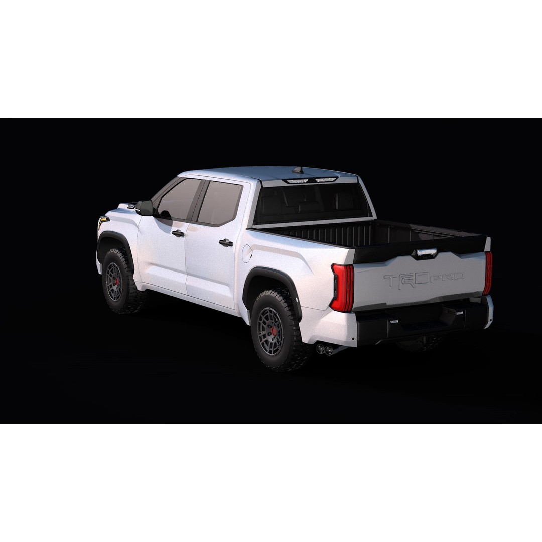 2022 Toyota Tundra 3D Model – Low Poly SUV Asset, FBX, OBJ - View 7