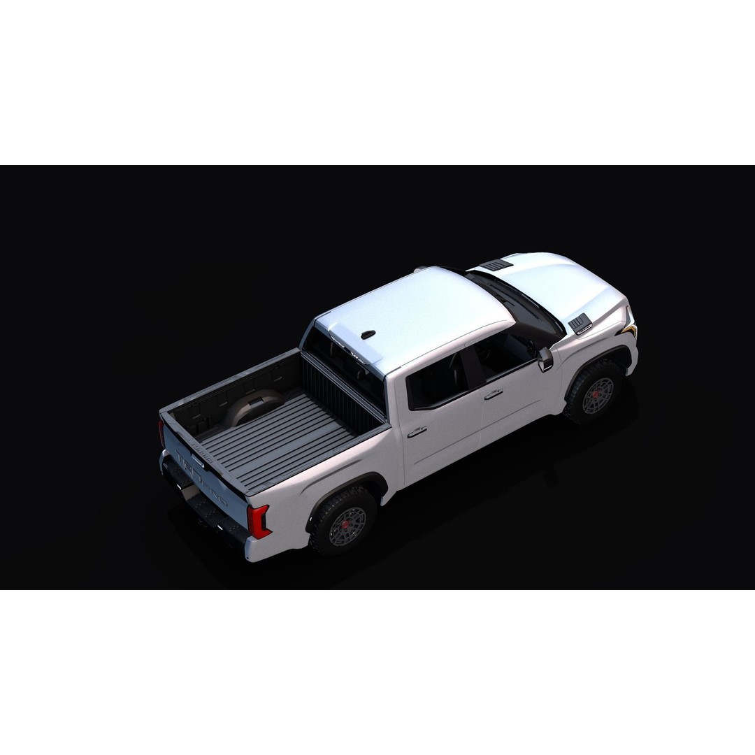 2022 Toyota Tundra 3D Model – Low Poly SUV Asset, FBX, OBJ - View 9