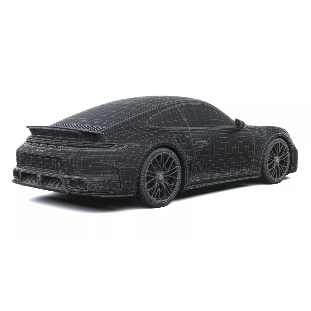 Porsche 911 Turbo S Coupe 2026 3D Model – High Poly Game Asset, FBX, OBJ