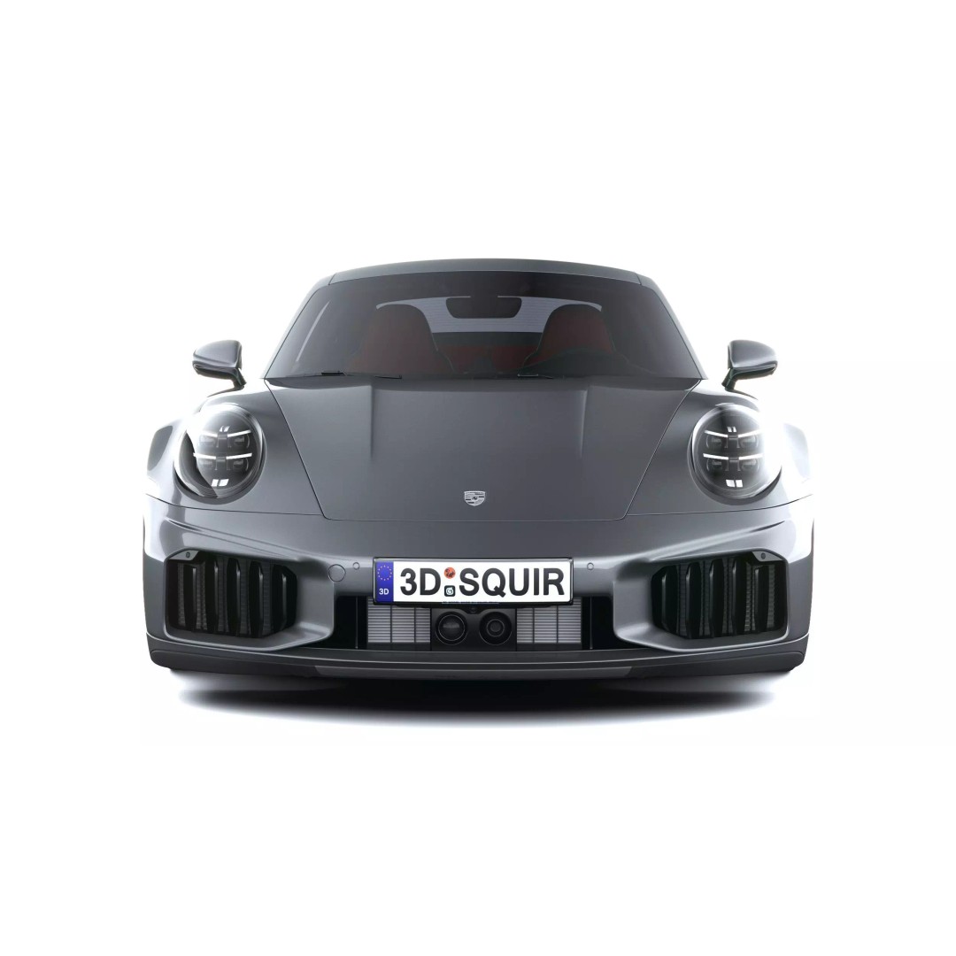 Porsche 911 Turbo S Coupe 2026 3D Model – High Poly Game Asset, FBX, OBJ - View 15