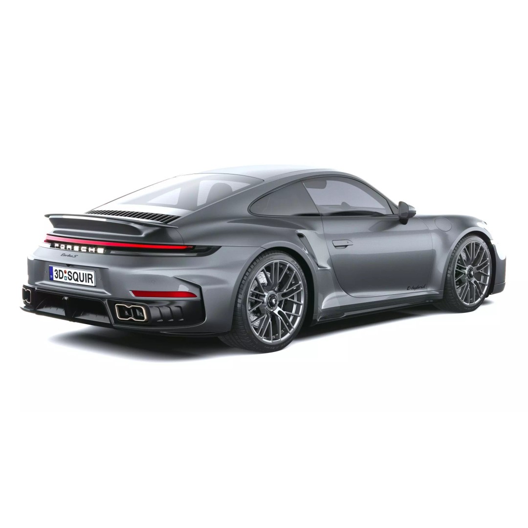 Porsche 911 Turbo S Coupe 2026 3D Model – High Poly Game Asset, FBX, OBJ - View 19