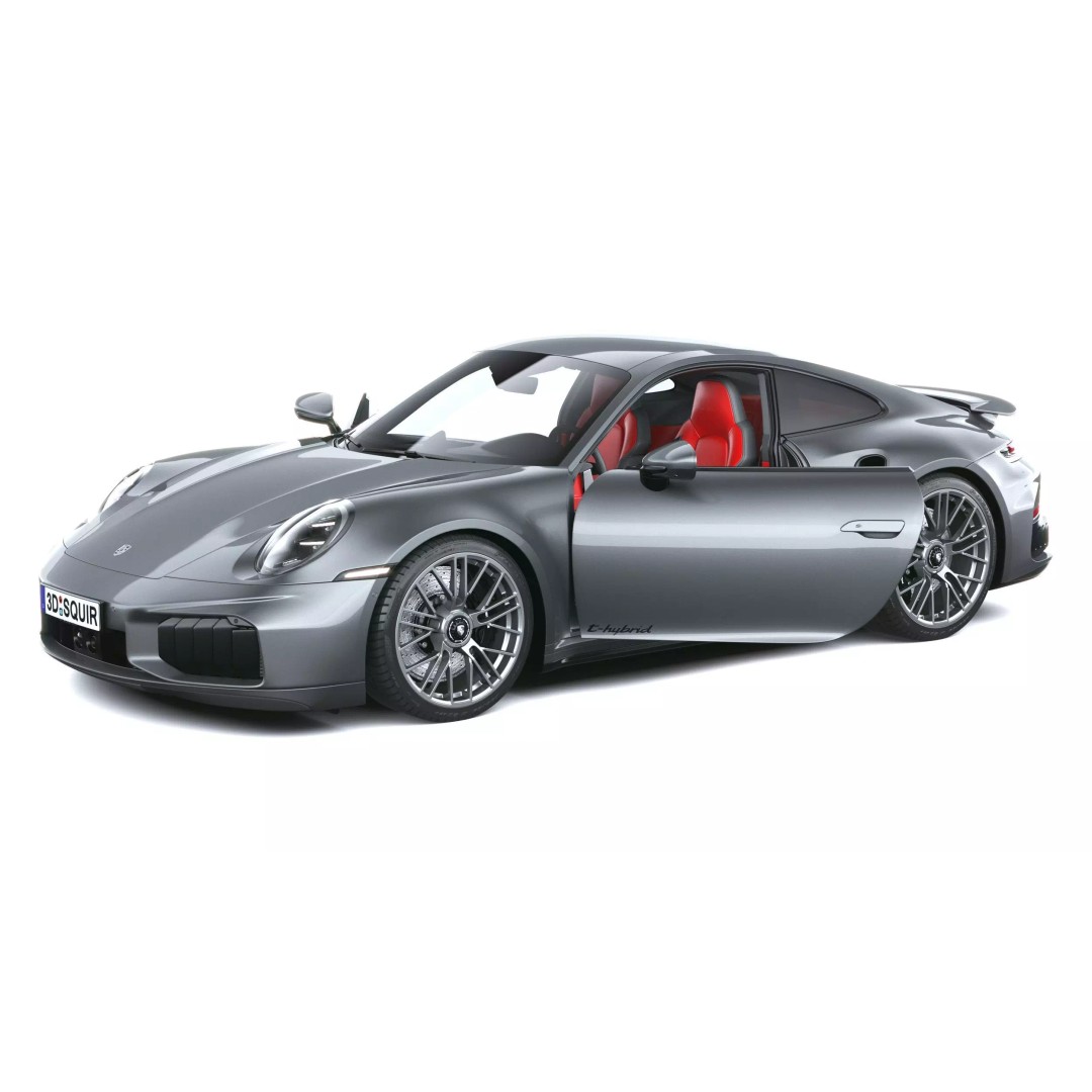 Porsche 911 Turbo S Coupe 2026 3D Model – High Poly Game Asset, FBX, OBJ - View 21