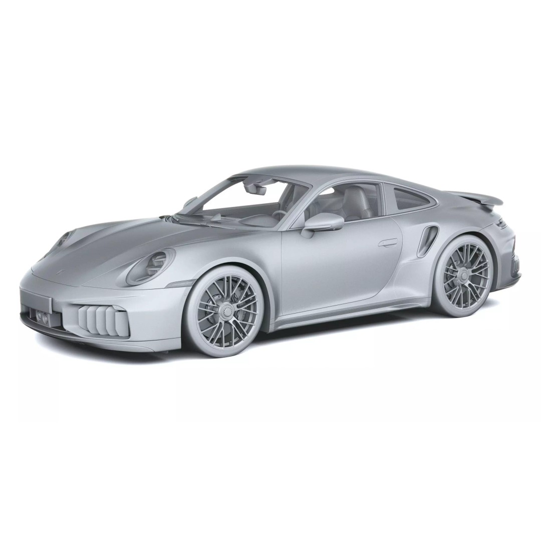 Porsche 911 Turbo S Coupe 2026 3D Model – High Poly Game Asset, FBX, OBJ - View 25