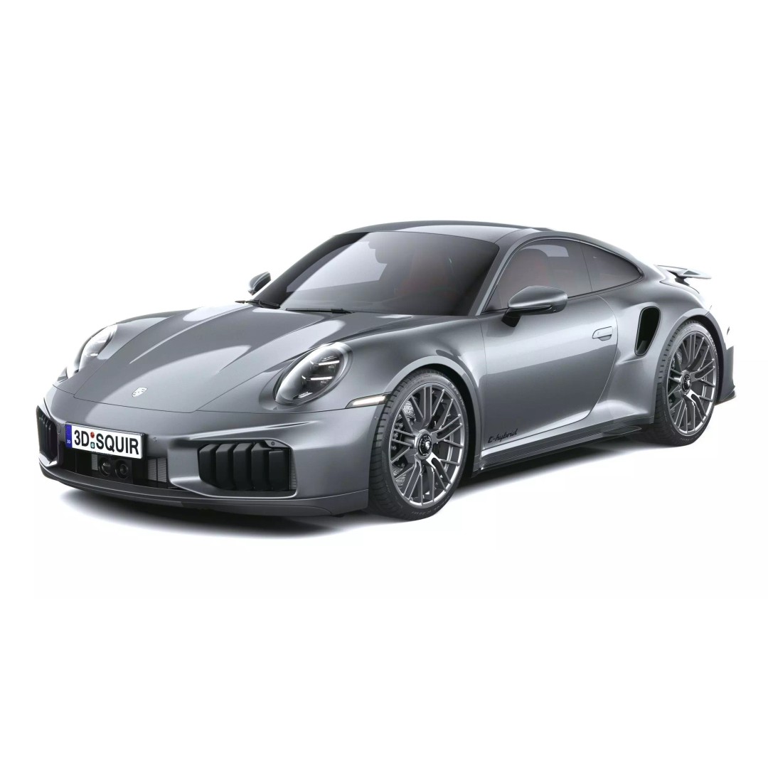 Porsche 911 Turbo S Coupe 2026 3D Model – High Poly Game Asset, FBX, OBJ - View 3