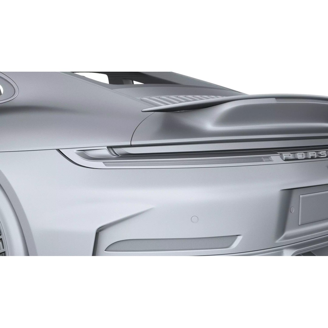 Porsche 911 Turbo S Coupe 2026 3D Model – High Poly Game Asset, FBX, OBJ - View 30