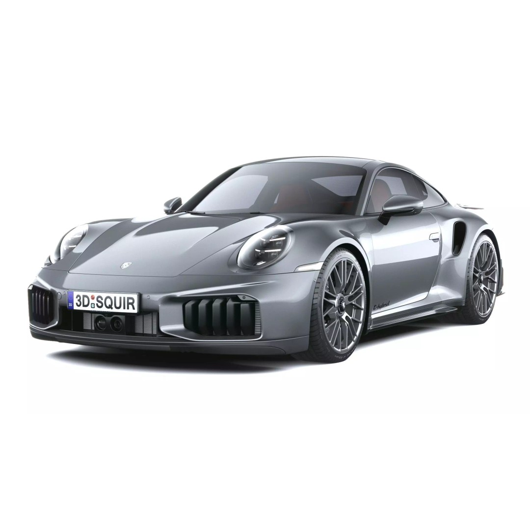 Porsche 911 Turbo S Coupe 2026 3D Model – High Poly Game Asset, FBX, OBJ - View 4