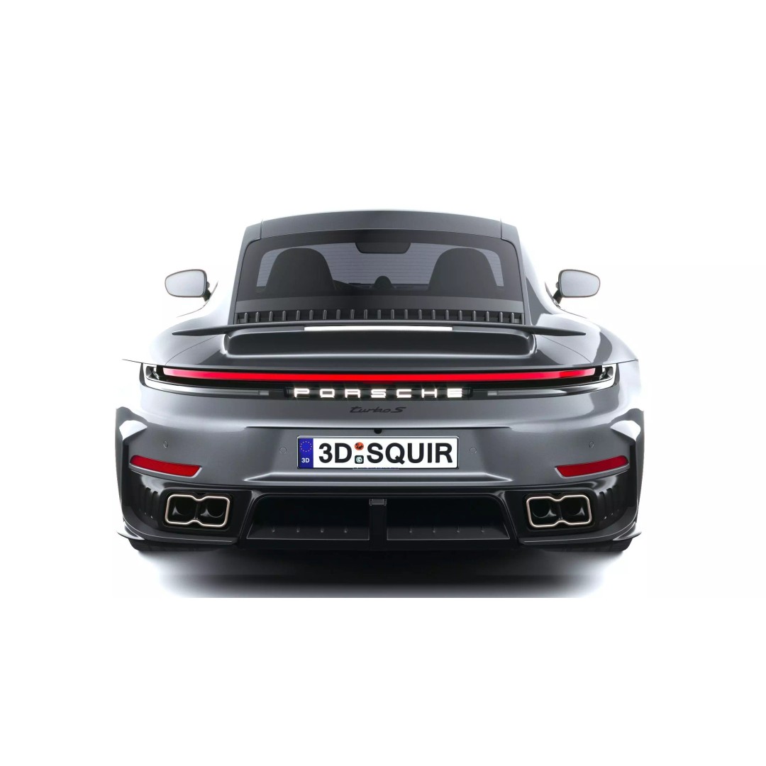 Porsche 911 Turbo S Coupe 2026 3D Model – High Poly Game Asset, FBX, OBJ - View 6