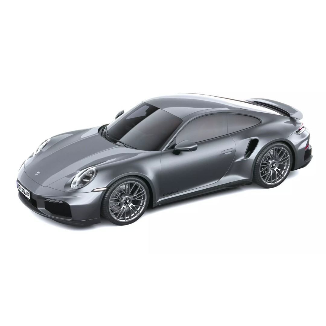 Porsche 911 Turbo S Coupe 2026 3D Model – High Poly Game Asset, FBX, OBJ - View 9