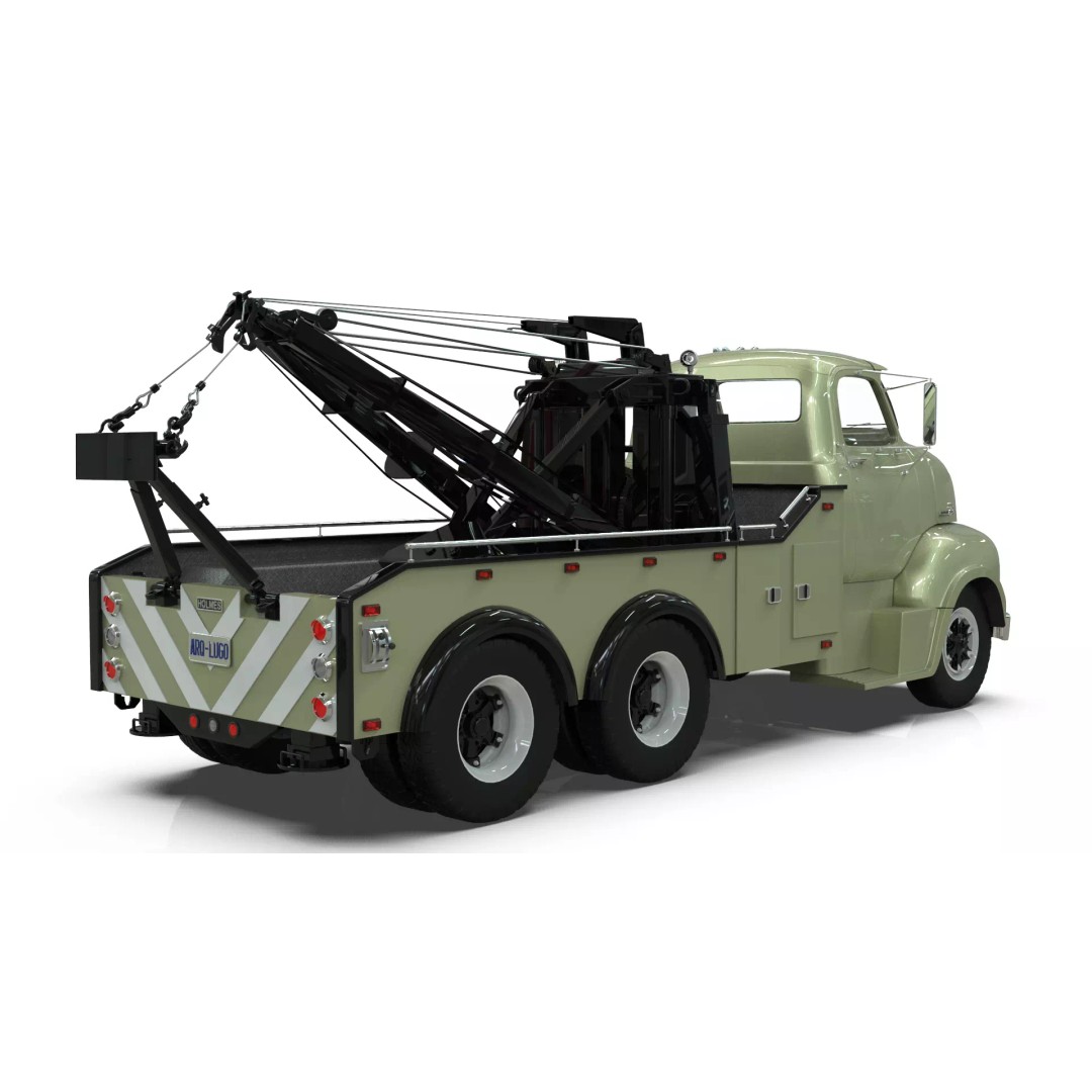 Vintage COE Tandem Axle Wrecker Truck 3D Model – Classic Design, Blender, Game-Ready - View 16