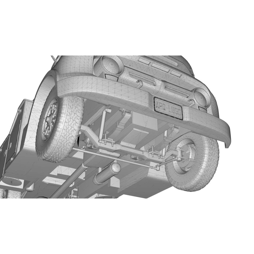 Vintage COE Tandem Axle Wrecker Truck 3D Model – Classic Design, Blender, Game-Ready - View 26