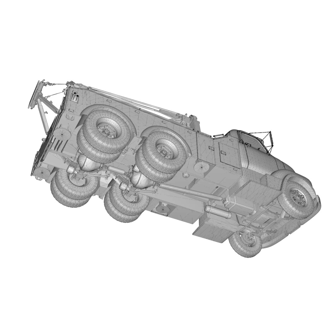 Vintage COE Tandem Axle Wrecker Truck 3D Model – Classic Design, Blender, Game-Ready - View 29