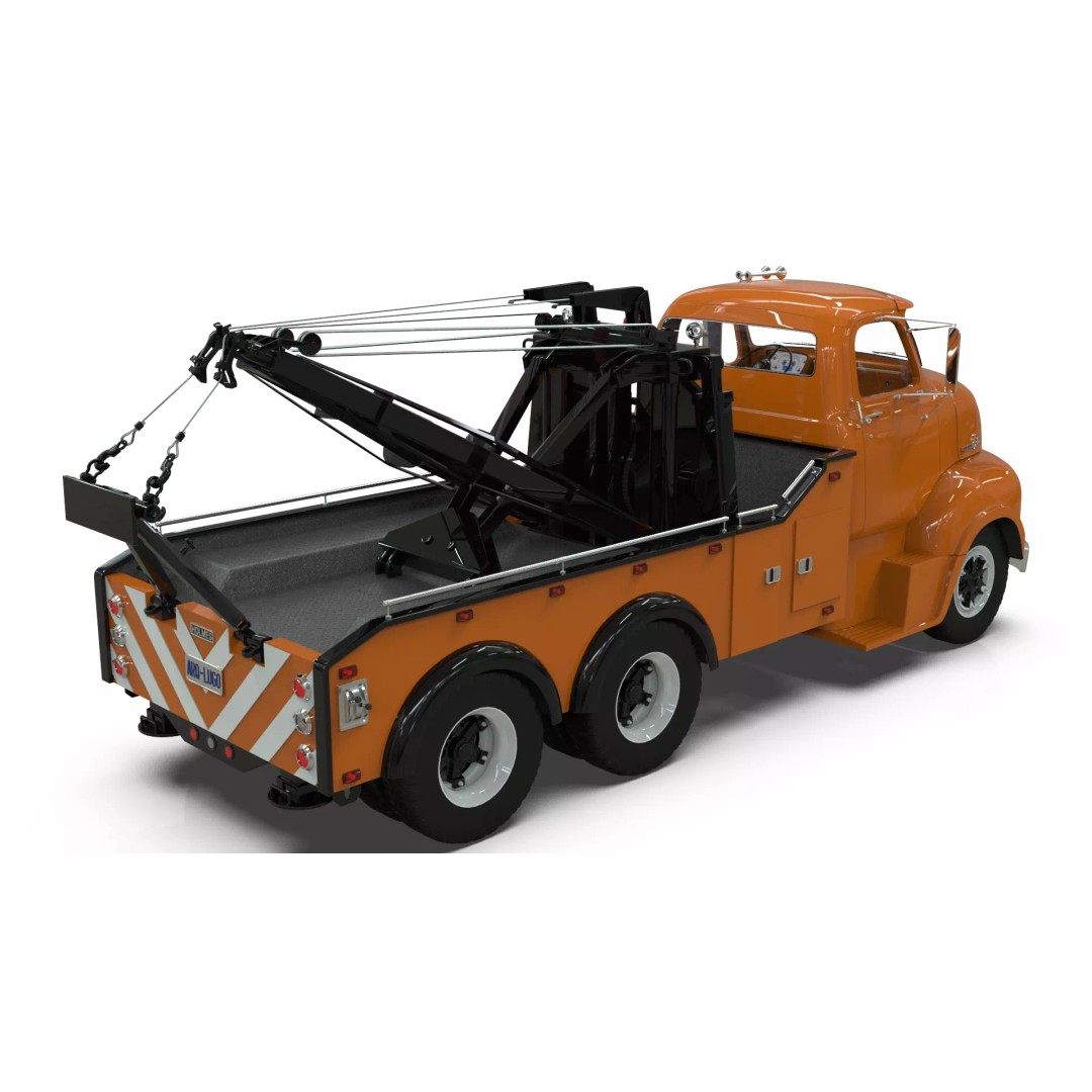 Vintage COE Tandem Axle Wrecker Truck 3D Model – Classic Design, Blender, Game-Ready - View 5