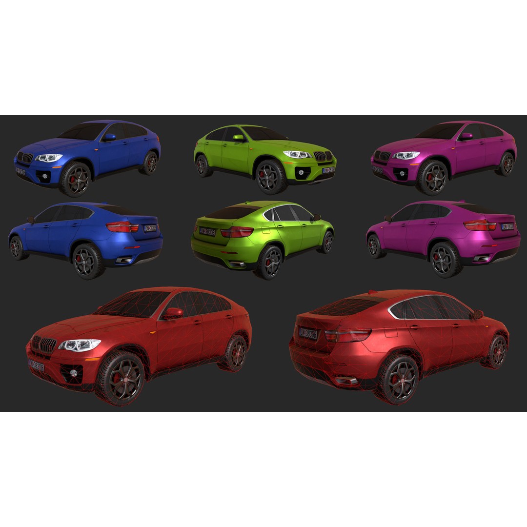 Low Poly Realistic Car Pack 3D Model – Game Ready, PBR Textures