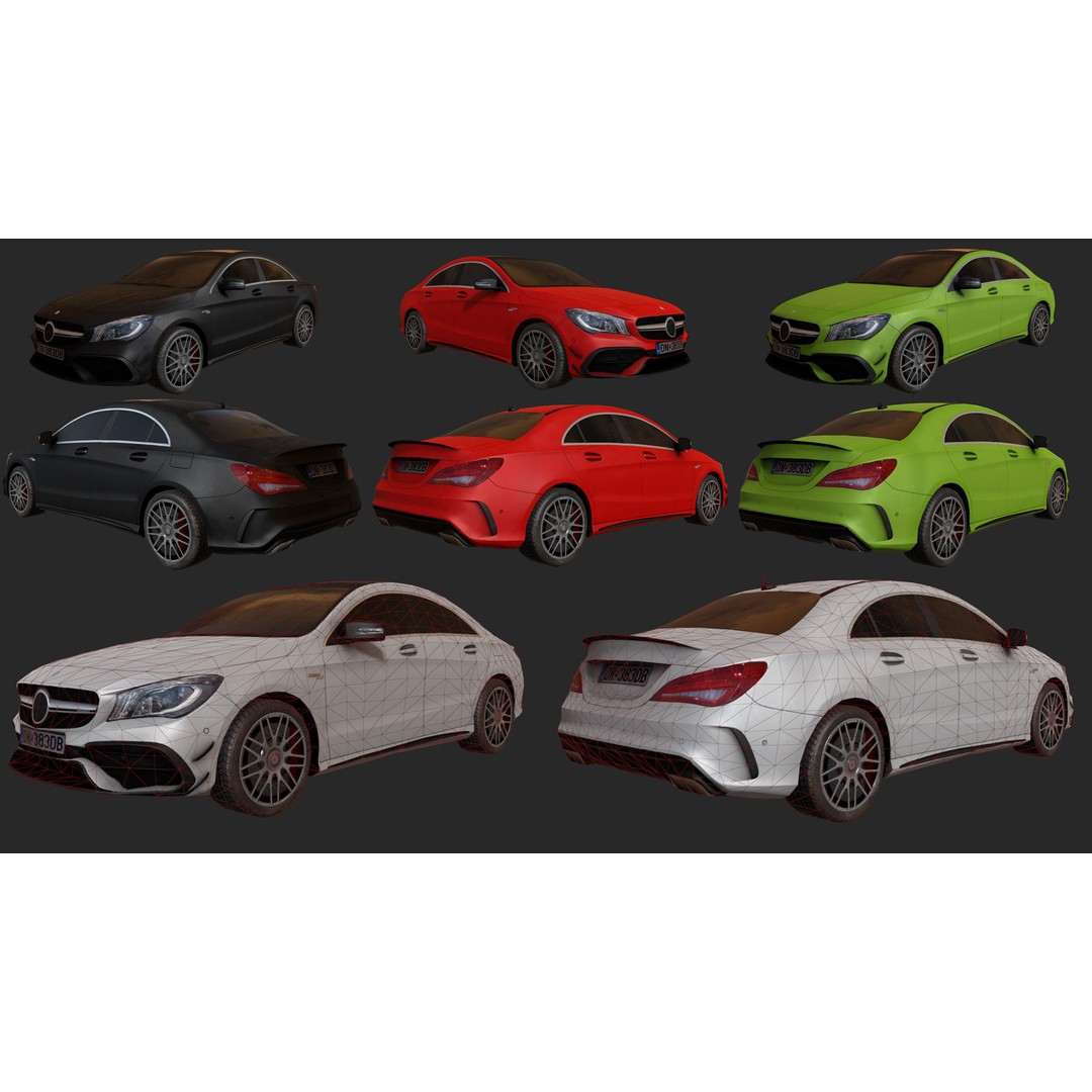 Low Poly Realistic Car Pack 3D Model – Game Ready, PBR Textures - View 15