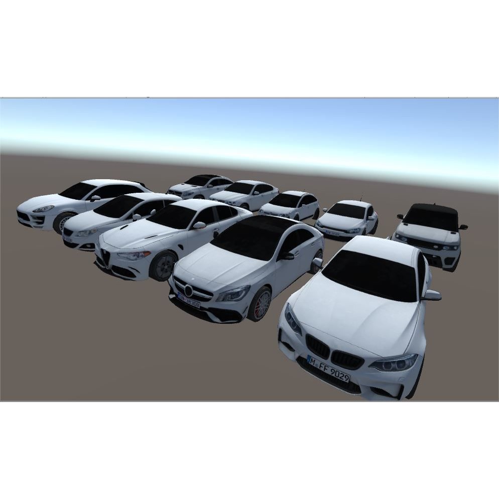 Low Poly Realistic Car Pack 3D Model – Game Ready, PBR Textures - View 3
