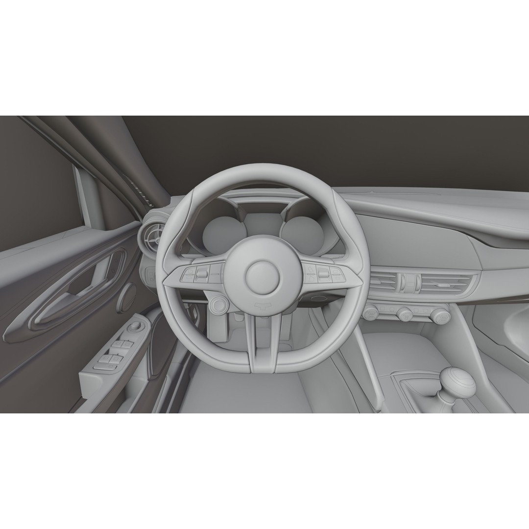 Alfa Romeo Giulia 2024 3D Model – High-Quality Car Asset, FBX/OBJ