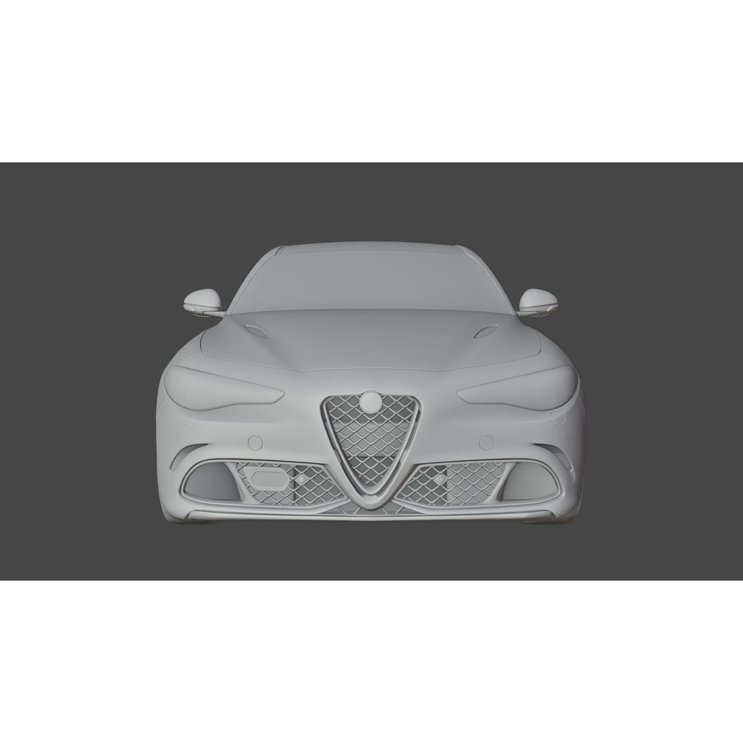 Alfa Romeo Giulia 2024 3D Model – High-Quality Car Asset, FBX/OBJ - View 11