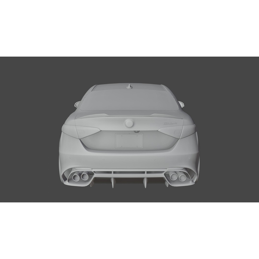 Alfa Romeo Giulia 2024 3D Model – High-Quality Car Asset, FBX/OBJ - View 14