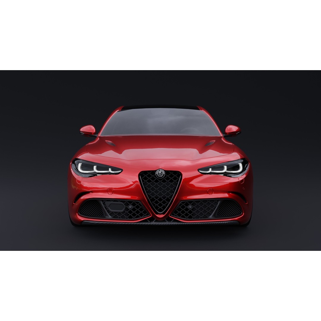Alfa Romeo Giulia 2024 3D Model – High-Quality Car Asset, FBX/OBJ - View 3