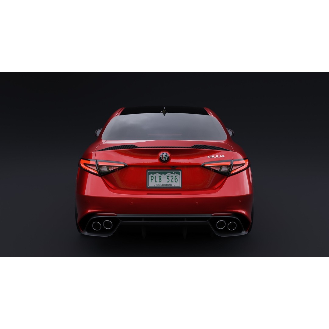 Alfa Romeo Giulia 2024 3D Model – High-Quality Car Asset, FBX/OBJ - View 6