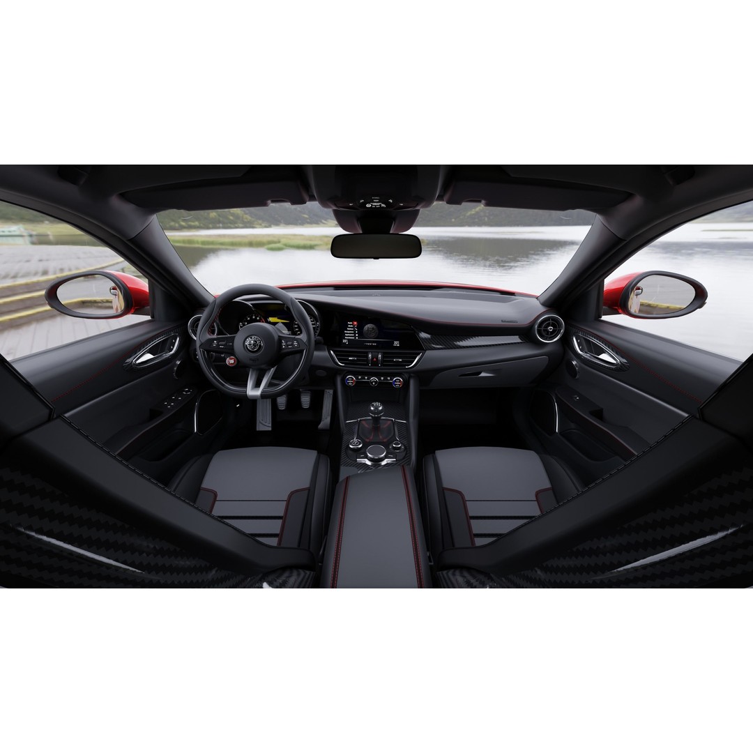 Alfa Romeo Giulia 2024 3D Model – High-Quality Car Asset, FBX/OBJ - View 7