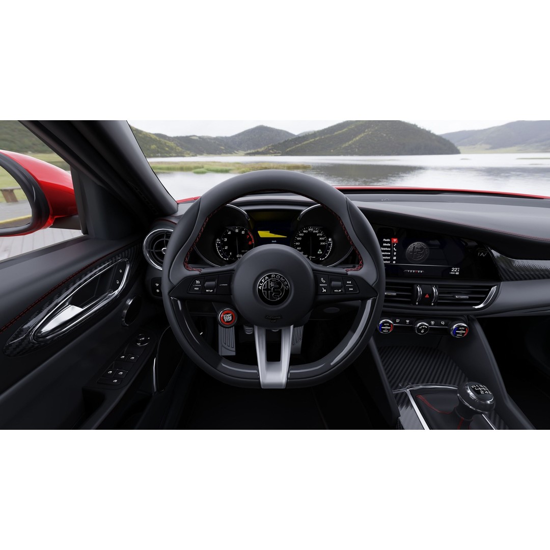 Alfa Romeo Giulia 2024 3D Model – High-Quality Car Asset, FBX/OBJ - View 9