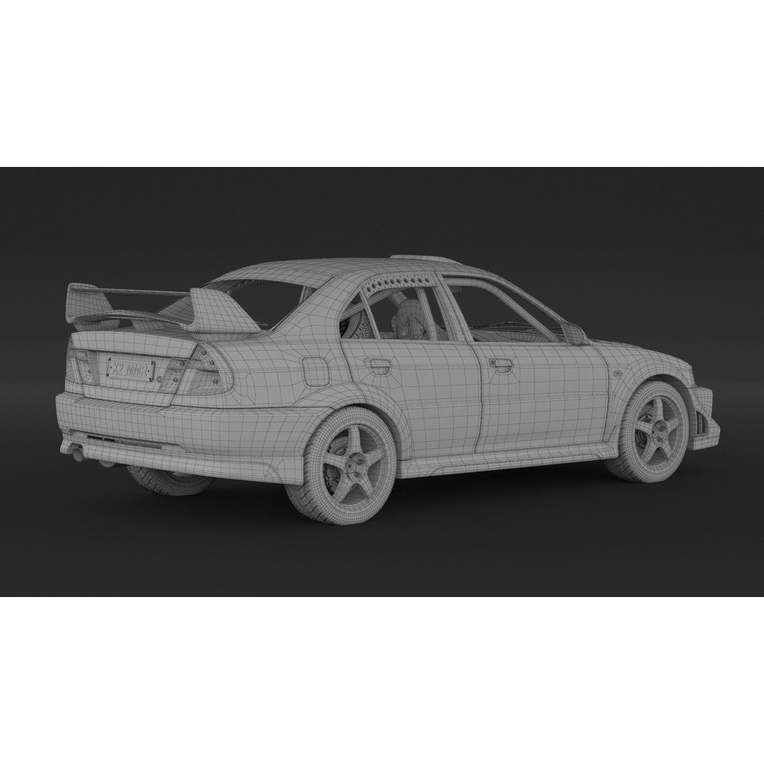 Mitsubishi Lancer Evolution 6 Tme Rally Car 3D Model – High Poly, FBX, OBJ - View 10