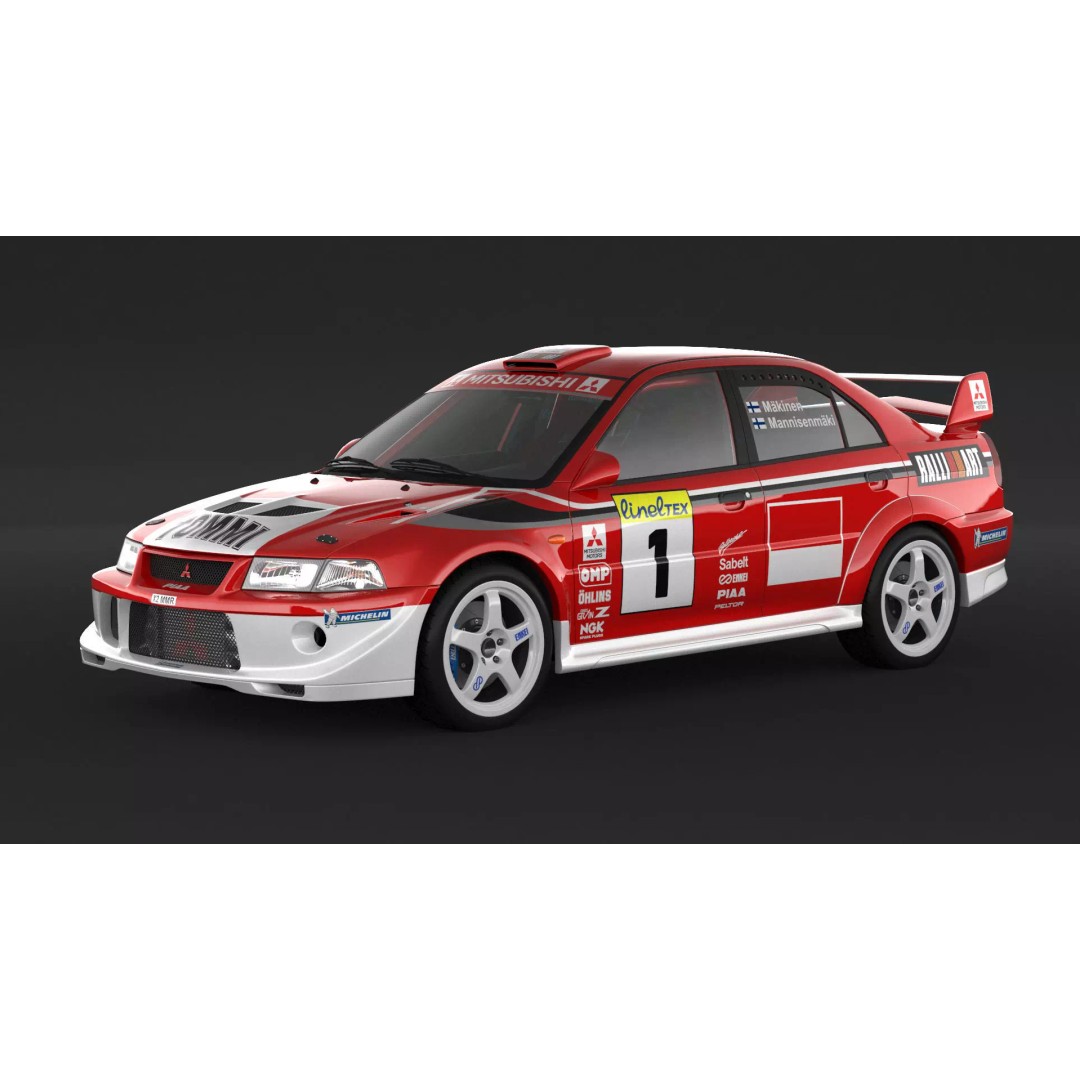 Mitsubishi Lancer Evolution 6 Tme Rally Car 3D Model – High Poly, FBX, OBJ - View 2