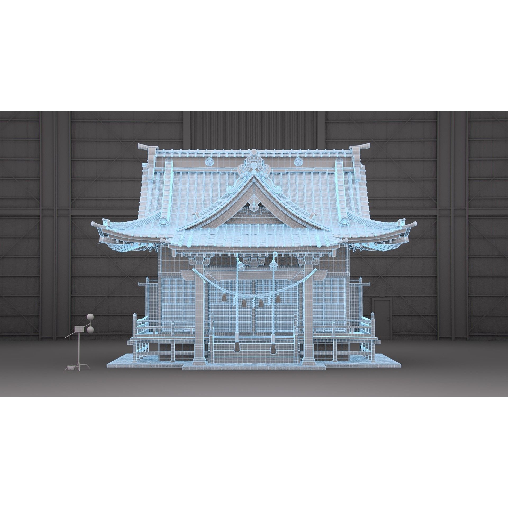 Shinto Shrine - High-Poly Architectural 3D Model - View 10